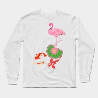 Japanese Zen Vibe Koi Pond Long Sleeve T-Shirt